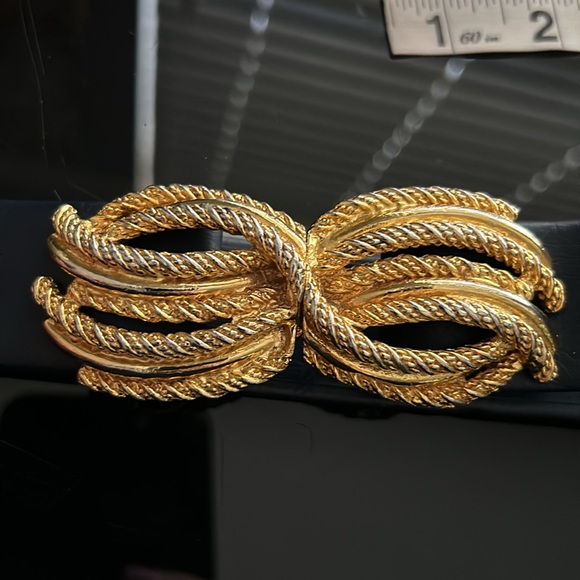 *Vintage 1970s Mimi di N Signed Gold Rope Couture Belt & Buckle - Picture 4 of 7